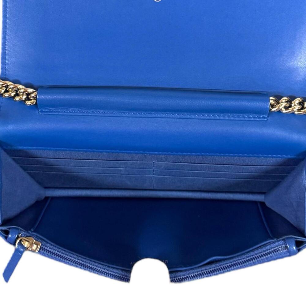 CHANEL Authentic Blue Leather Wallet - Picture 8 of 12